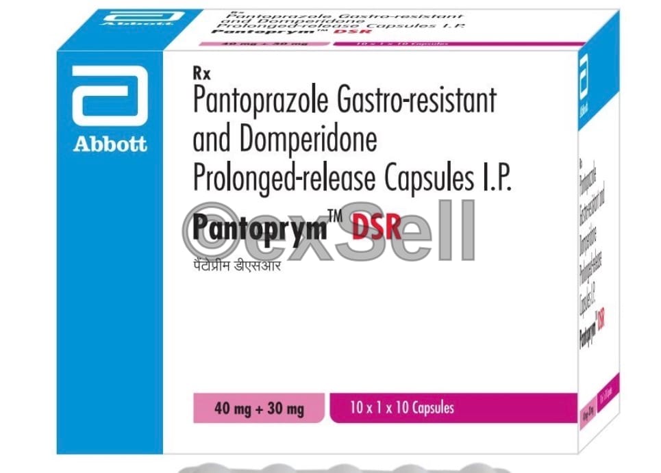 Pantoprym DSR 30mg/40mg Capsule 30 mg + 40 mg Capsule – Domperidone (30mg) + Pantoprazole (40mg)