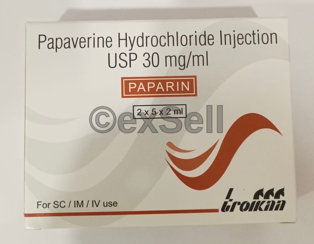 Paparin 30mg/2 ml Injection 30 mg Injection – Papaverine (30mg/ml)