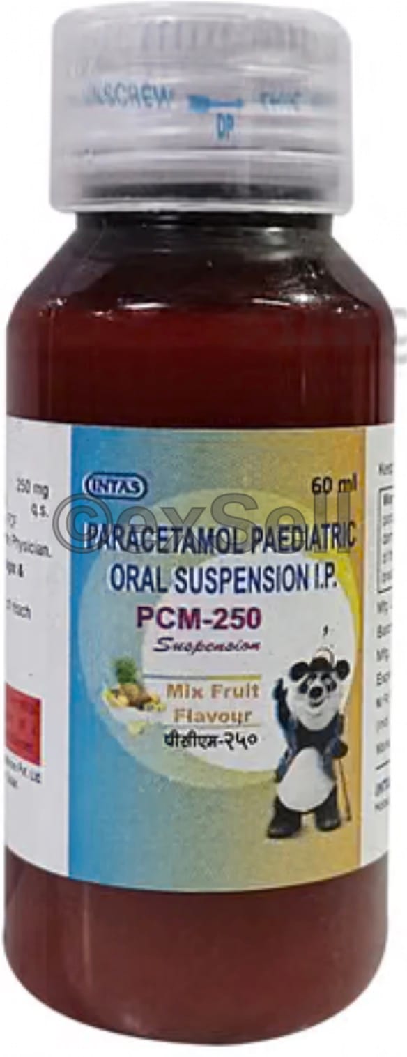 PCM 250mg Oral Suspension 250mg/5ml Oral Suspension – Paracetamol (250mg/5ml)