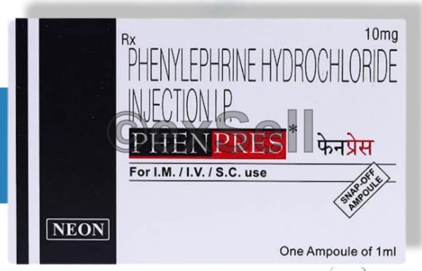 Phenpres 10mg Injection 50mg Vial – Phenylephrine (10mg)