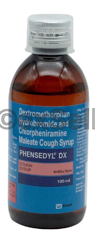 Phensedyl DX Syrup Combination Syrup – Chlorpheniramine Maleate (2mg/5ml) + Dextromethorphan Hydrobromide (10mg/5ml)