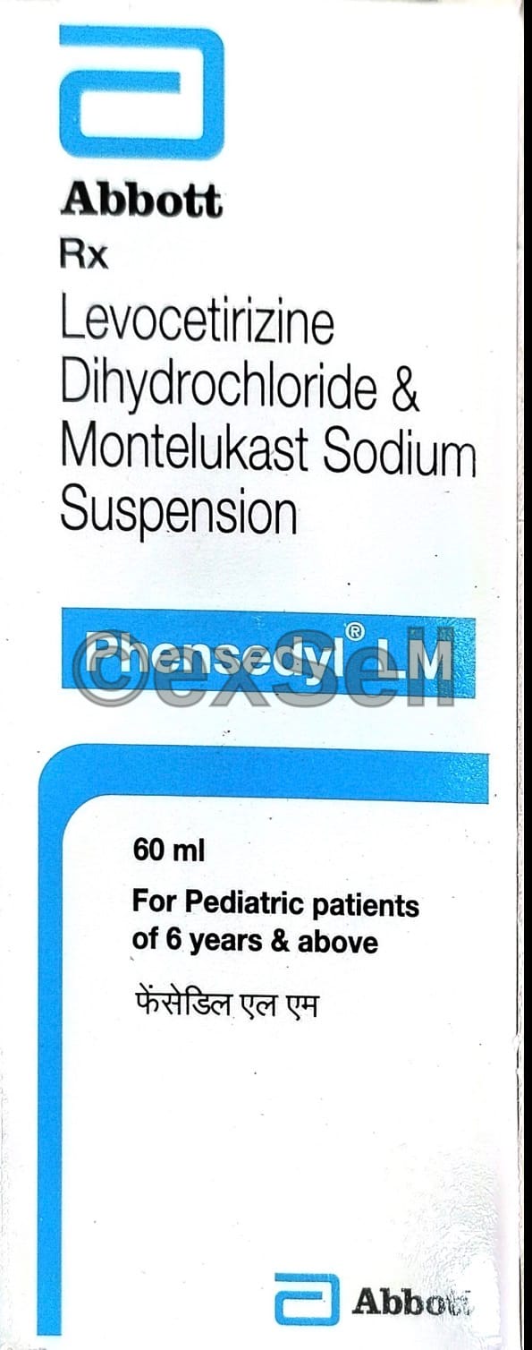 Phensedyl LM Oral Suspension 5 mg + 10 Mg Oral Suspension – Levocetirizine (5mg) + Montelukast (10mg)