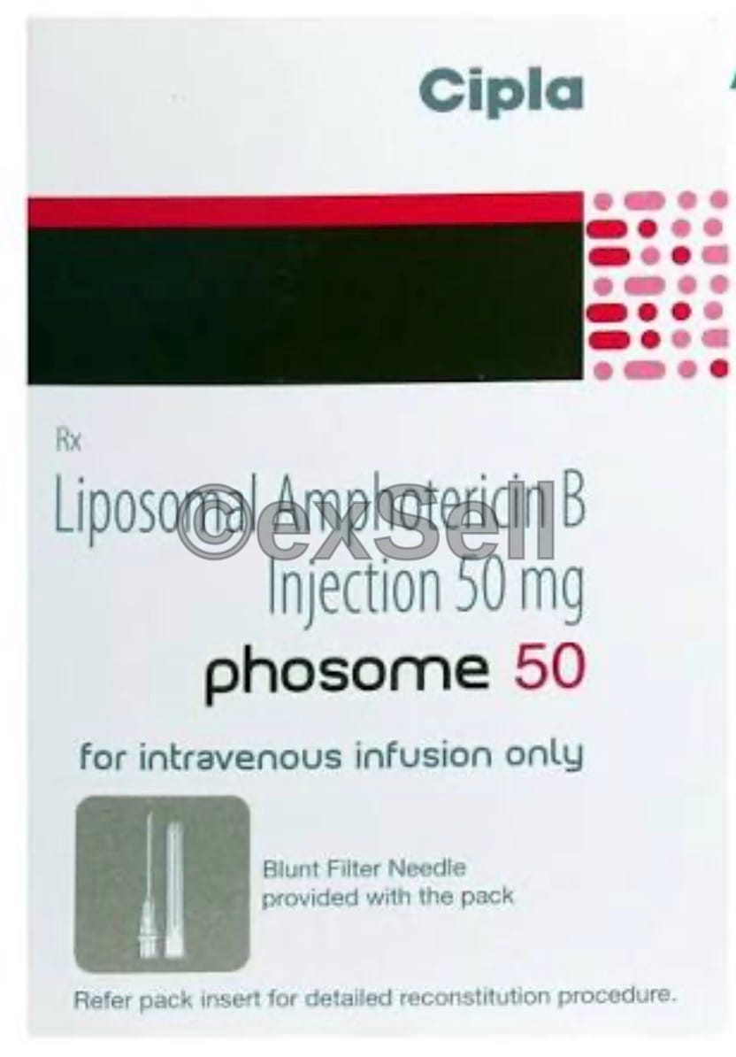 Phosome 50mg Injection 50mg Injection – Liposomal Amphotericin B (50mg)