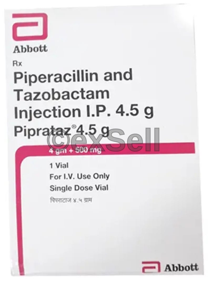 Piprataz 4000 mg/500 mg Injection 4000mg + 500 mg Inejction – Piperacillin (4000mg) + Tazobactum (500mg)