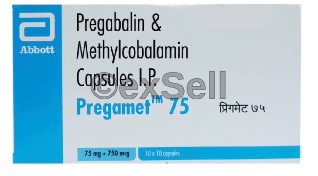 Pregamet 75 Capsule 750 mcg + 75 mg Capsule – Methylcobalamin (750mcg) + Pregabalin (75mg)