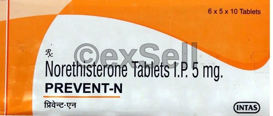 Prevent N 5mg Tablet 5 mg Tablet – Norethisterone (5mg)