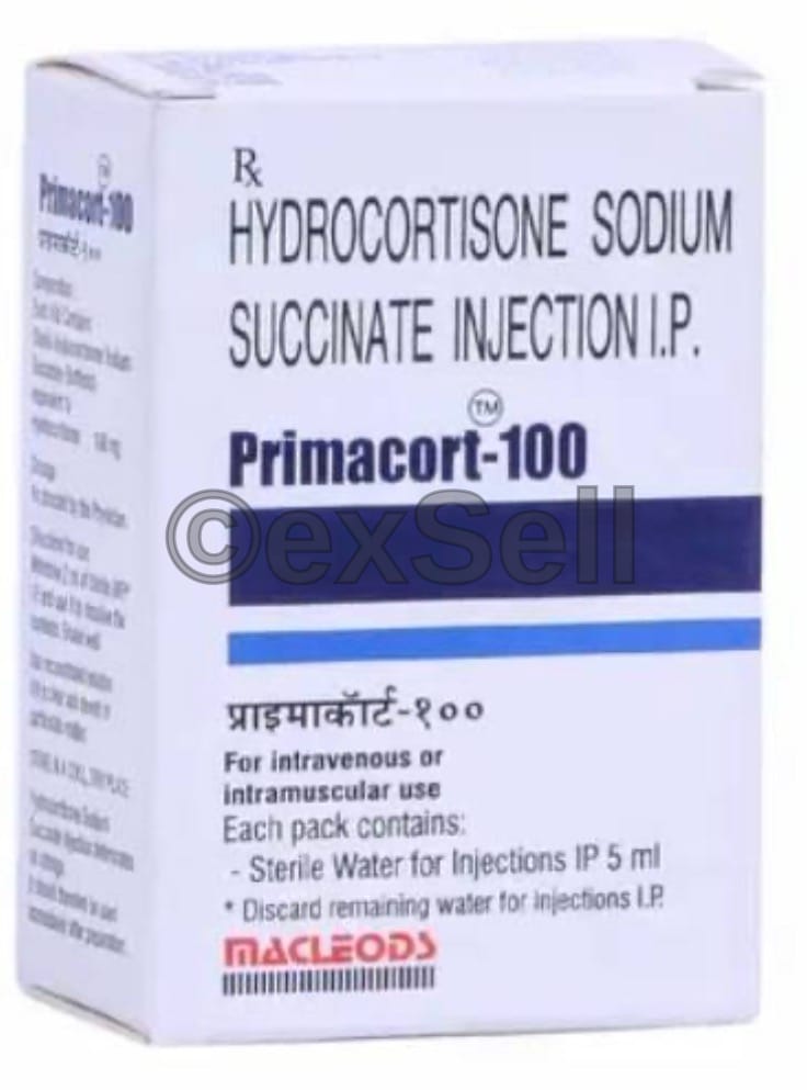 Primacort 100 Injection 100mg Vial – Hydrocortisone (100mg)