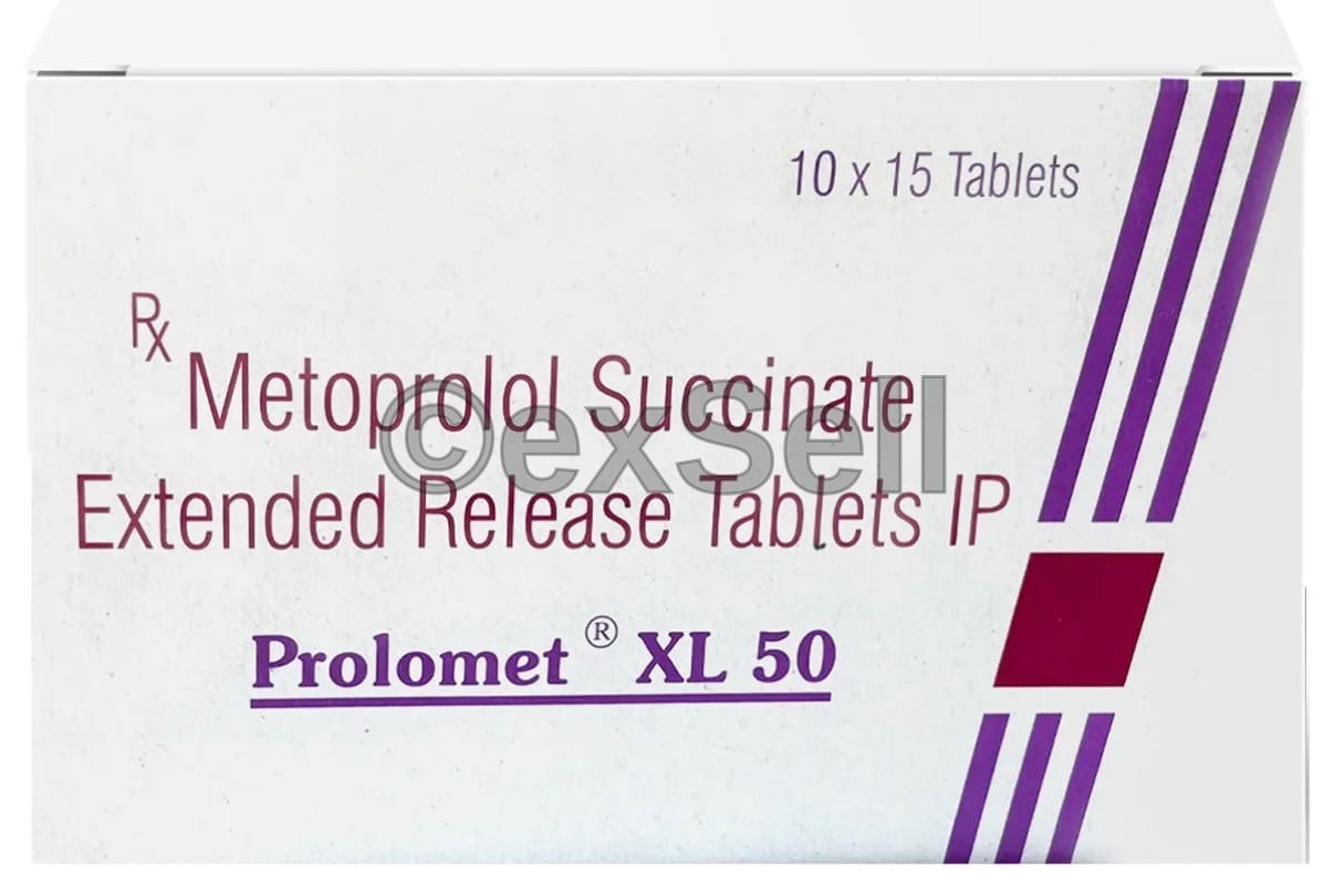 Prolomet XL 50 Tablet 47.5mg Tablet – Metoprolol Succinate (47.5mg)
