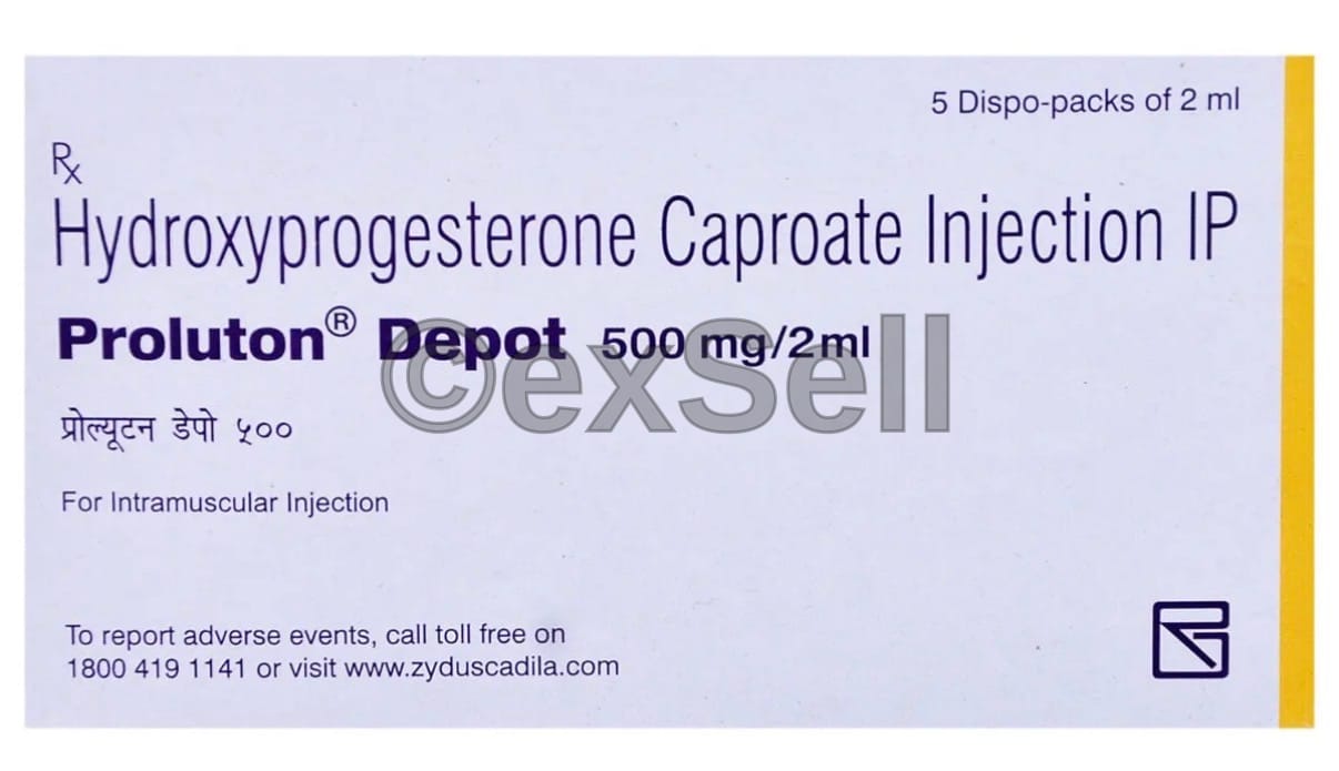 Proluton Depot 500mg/2ml Injection 500mg/2ml Ampoule – Hydroxyprogesterone (500mg/2ml)