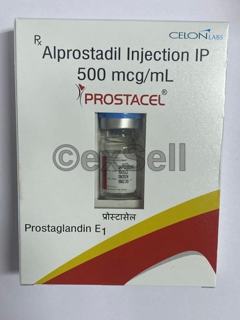 Prostacel 500mcg Injection 500 mcg Injection – Alprostadil (500mcg)