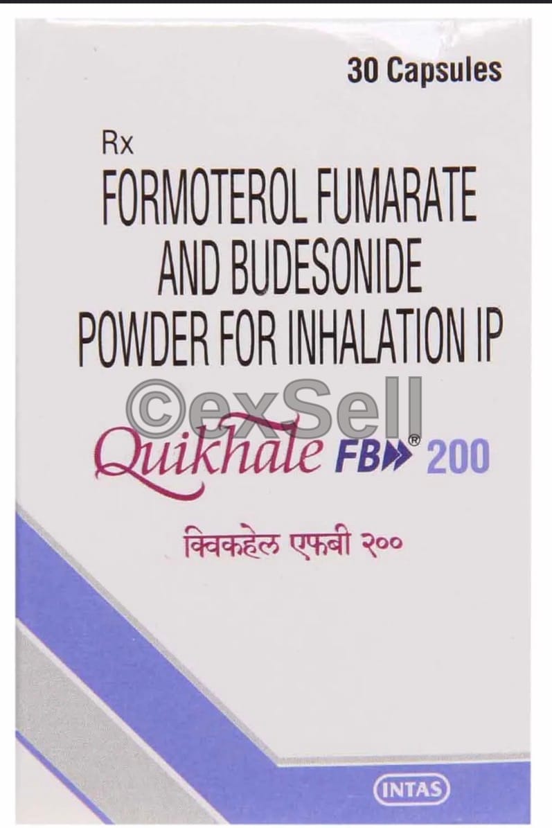 Quikhale FB 200 Capsule 6mcg+ 200mcg Capsule – Formoterol (6mcg) + Budesonide (200mcg)