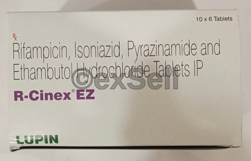 R-Cinex EZ Tablet Combination Tablet – Isoniazid (150mg) + Rifampicin (225mg) + Ethambutol (400mg) + Pyrazinamide (750mg)
