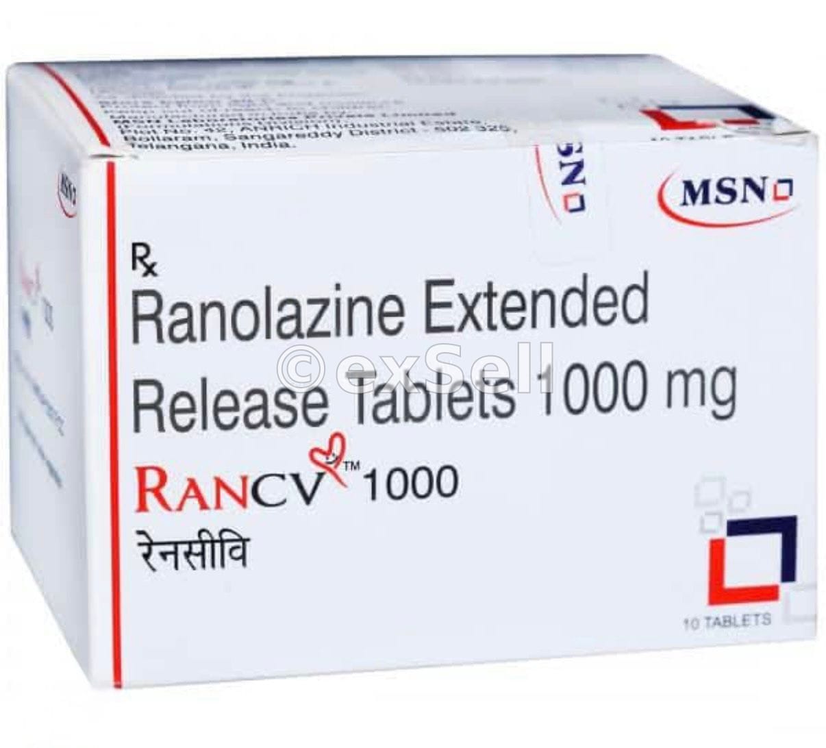 Rancv 1000 Tablet ER 1000mg Tablet – Ranolazine (1000mg)