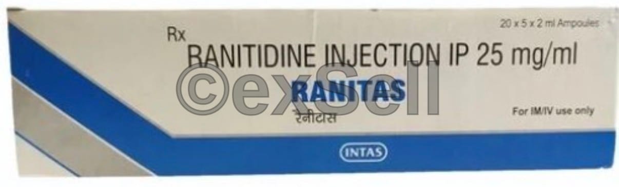 Ranitas Injection 25 mg 25 mg Injection – Ranitidine 25 mg