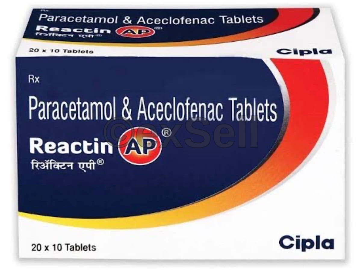 Reactin AP 100mg/325mg Tablet 100mg/325mg Tablet – Aceclofenac (100mg) + Paracetamol (325mg)