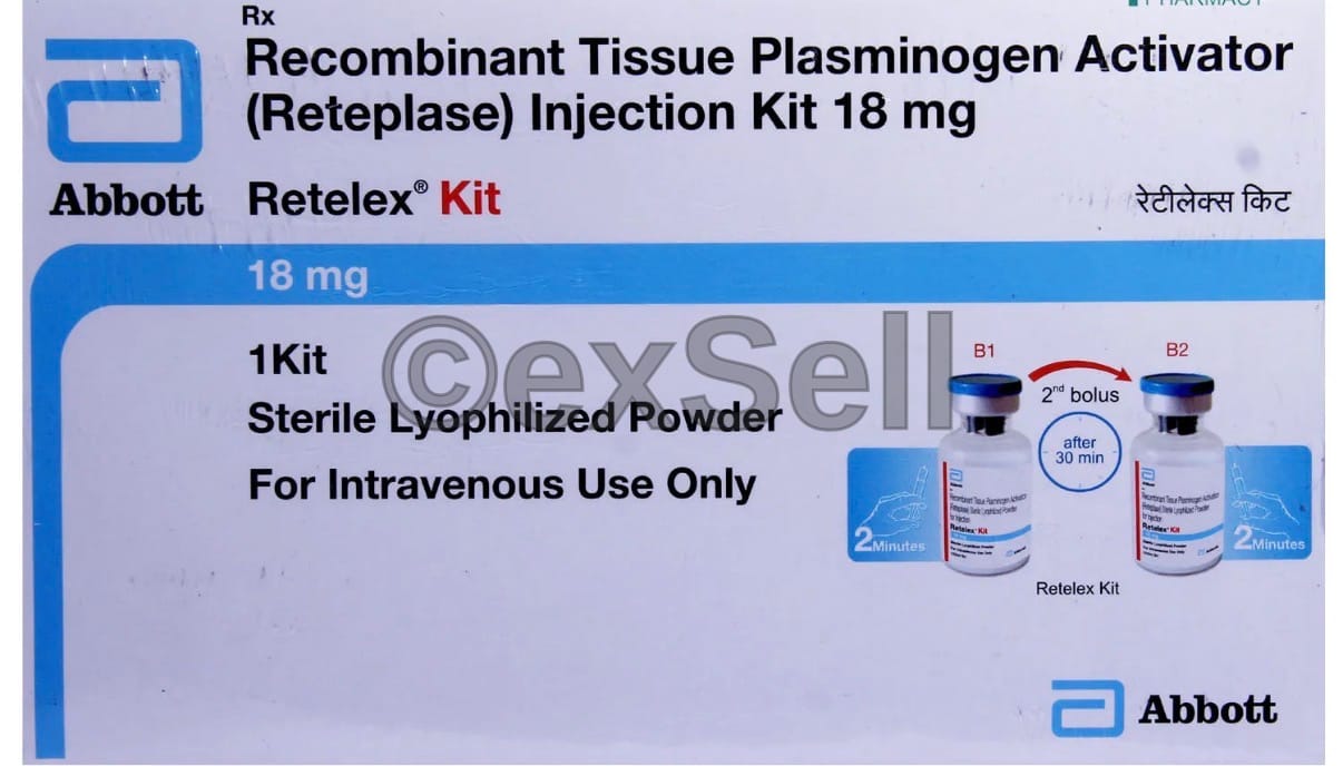 Retelex Kit 18mg Injection – Reteplase (18mg)