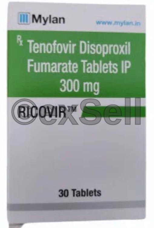 Ricovir 300mg Tablet 300mg Tablet – Tenofovir disoproxil fumarate (300mg)