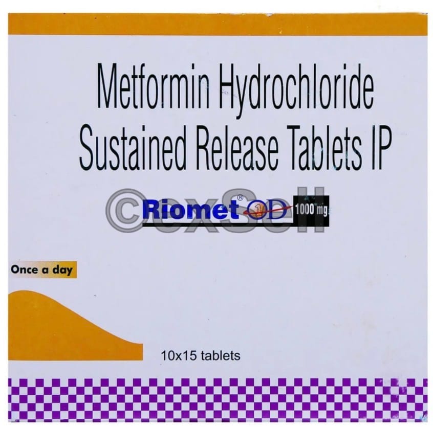 Riomet OD 1000mg Tablet 1000mg Tablet – Metformin (1000mg)