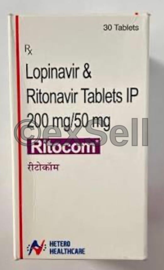 Ritocom 50 mg/200 mg Tablet 50mg + 200mg Tablet – Ritonavir (50mg) + Lopinavir (200mg)