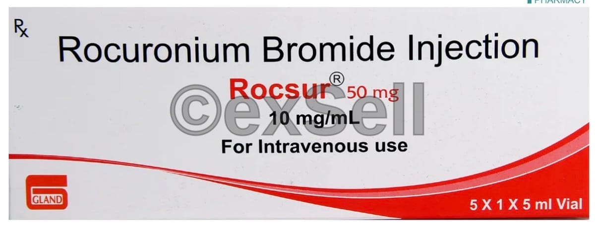 Rocsur 50mg Injection 50mg Vial – Rocuronium (50mg)