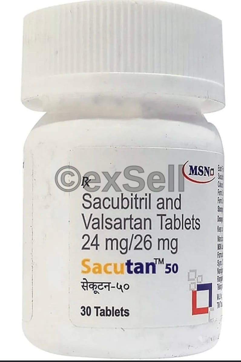 Sacutan 50mg Tablet 50mg Tablet – Sacubitril (24mg) + Valsartan (26mg)