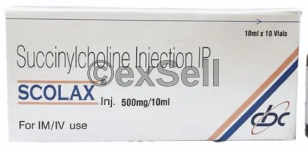 Scolax 500mg Injection 500mg/10ml Vial – Succinylcholine (500mg/10ml )