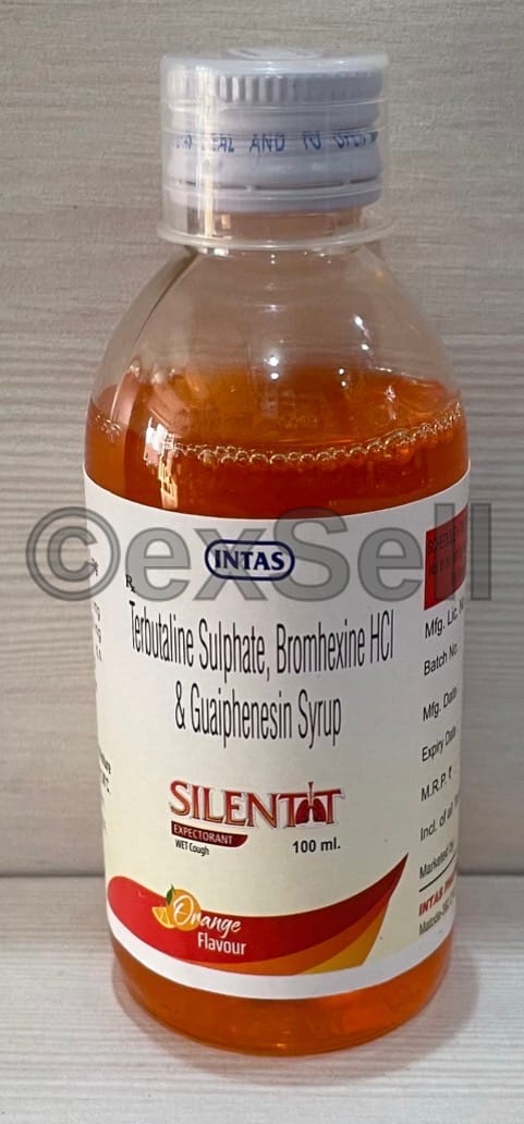 Silentt Syrup (1.25mg) + (2mg) + (50mg) Syrup – Terbutaline (1.25mg) + Bromhexine (2mg) + Guaifenesin (50mg)