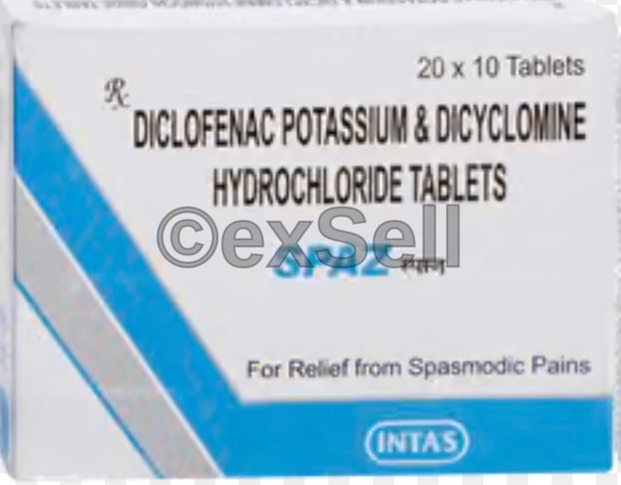 Spaz Tablet 10mg / 250 mg Tablet – Dicyclomine (10mg) + Diclofenac (250mg)