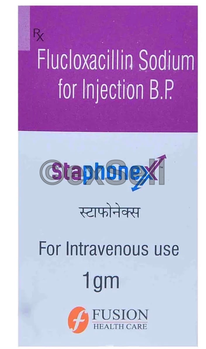Staphonex 1 gm Injection 1000 mg Inejction – Flucloxacillin Sodium (1000mg)