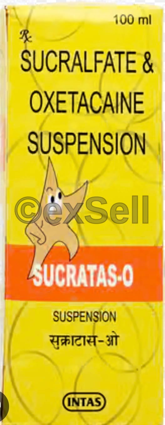 Sucratas-O Oral Suspension (1gm/5ml) + (10mg) Oral Suspension – Sucralfate (1gm/5ml) + Oxetacaine (10mg)