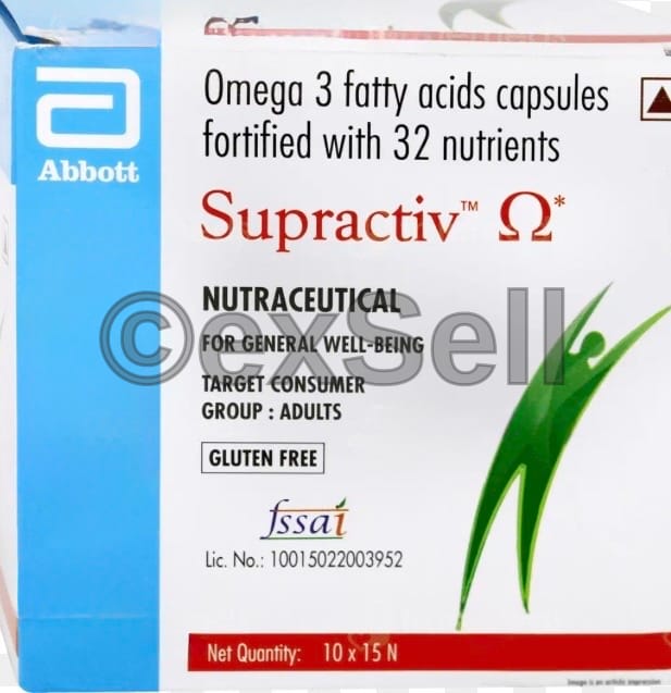 Supractiv Gluten Free Capsule Combination Capsule – Vitamins (A, C, D, B-complex), Minerals (Iron, Zinc, Magnesium, Calcium, Iodine, ), Amino Acids