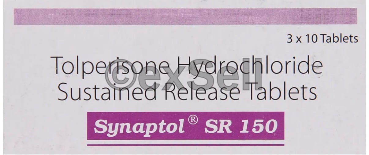 Synaptol 150mg SR Tablet 150mg Tablet – Tolperisone (150mg)