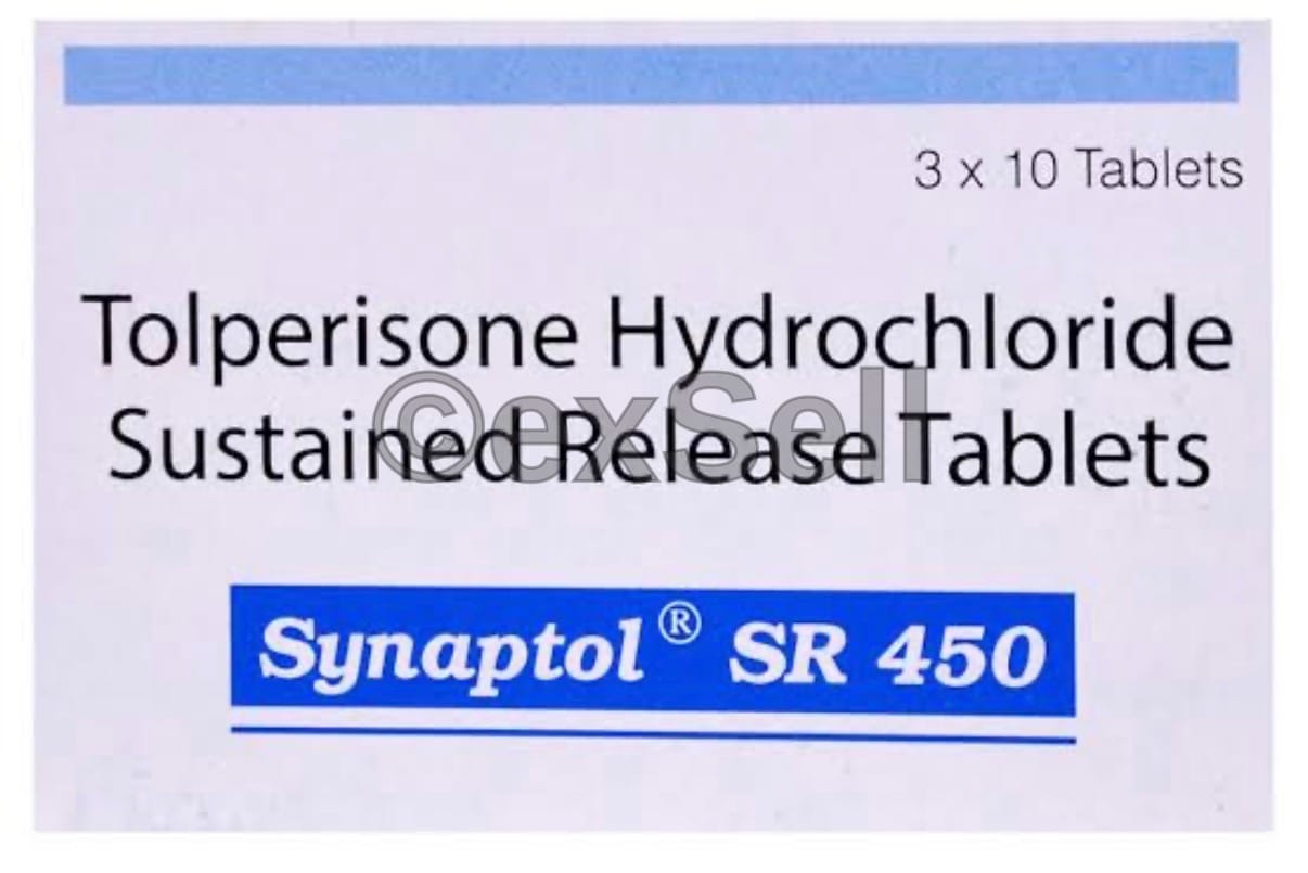 Synaptol SR 450mg Tablet 450mg Tablet – Tolperisone (450mg)