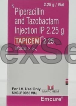 Tapicem 2.25gm Injection 2.25 gm Injection – PIPERACILLIN-2000MG + TAZOBACTAM-250MG