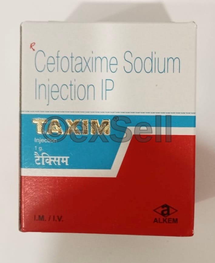 Taxim 1000mg Injection 1000 mg Injection – Cefotaxime (1000mg)