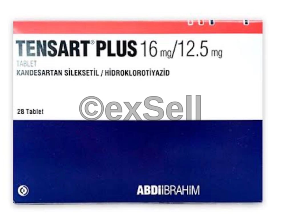 Tensart plus 16 mg/12.5 mg tablet 16 mg/12.5 mg Tablet – Candesartan cilexetil (16mg) and Hydrochlorothiazide (12.5 mg)