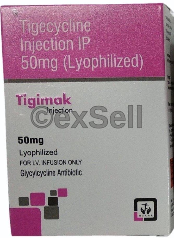 Tigimak 50 mg Injection 50mg Vial – Tigecycline (50mg)