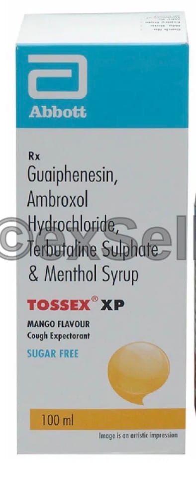 Tossex XP Syrup Combination Syrup – AMBROXOL-15MG + GUAIFENESIN-50MG + TERBUTALINE-1.25MG
