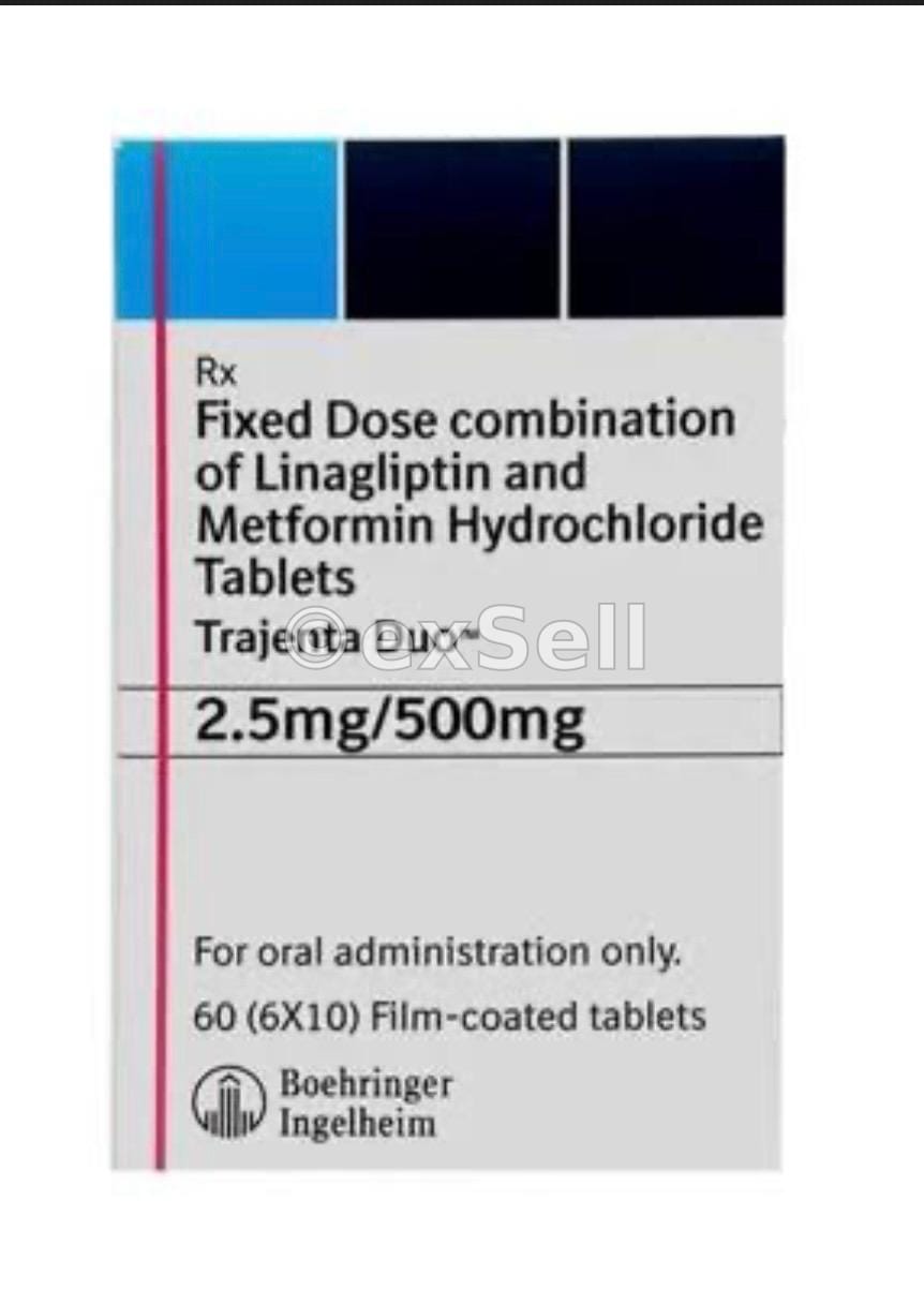 Trajenta Duo 2.5mg/500mg Tablet 2.5mg / 500mg Tablet – Metformin (500mg) + Linagliptin (2.5mg)