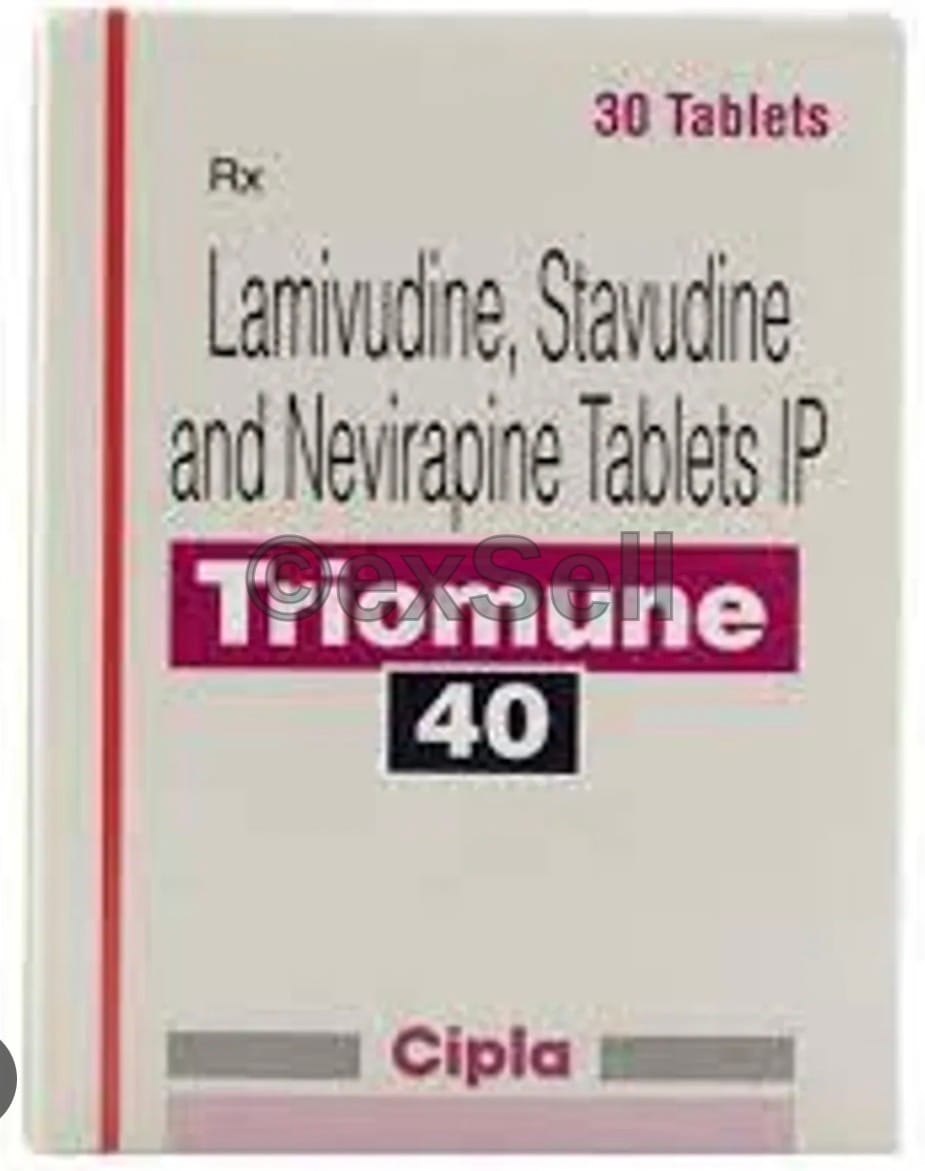 Triomune 40 Tablet 40mg + 150mg +200mg Tablet – Stavudine (40 mg)+ Lamivudine (150 mg)+ Nevirapine (200 mg)