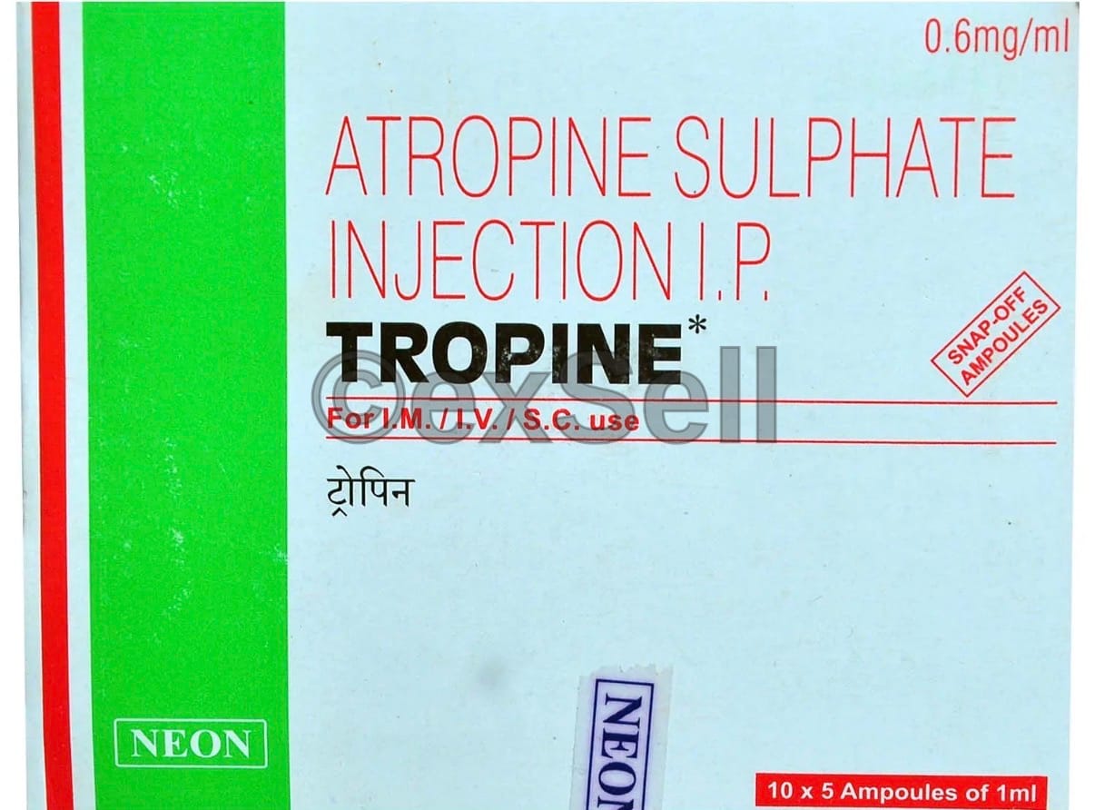 Tropine 0.6mg Injection 0.6mg Injection – Atropine (0.6mg)