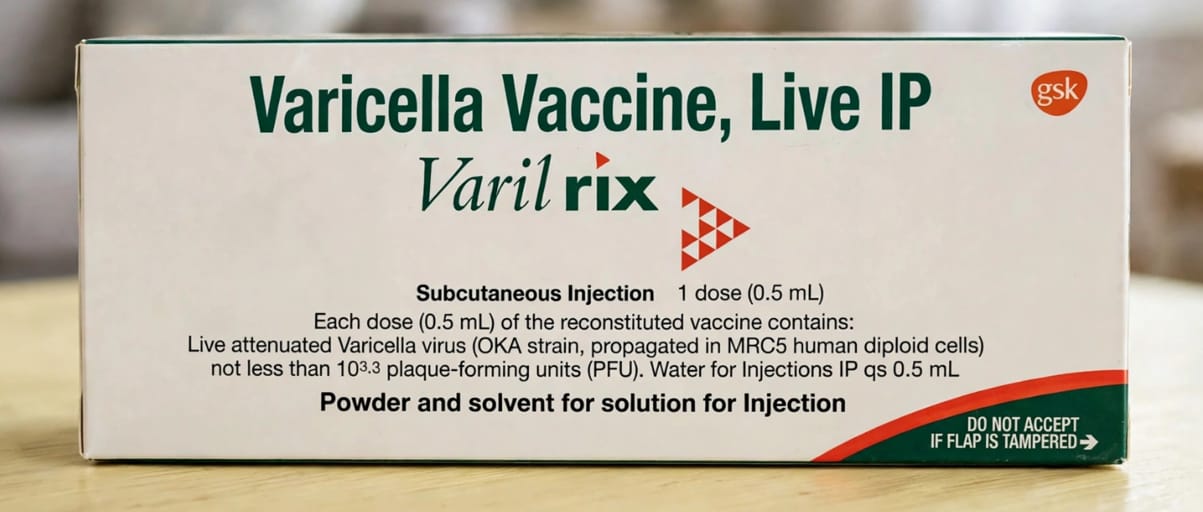 Varilrix Vaccine 0.5ml per dose (10^3.3 PFU) Vial – Varicella Vaccine (live) attenuated not less than 10^3.3 PFU
