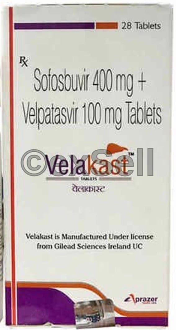 Velakast Tablet 400mg +100mg Tablet – Sofosbuvir (400mg) + Velpatasvir (100mg)