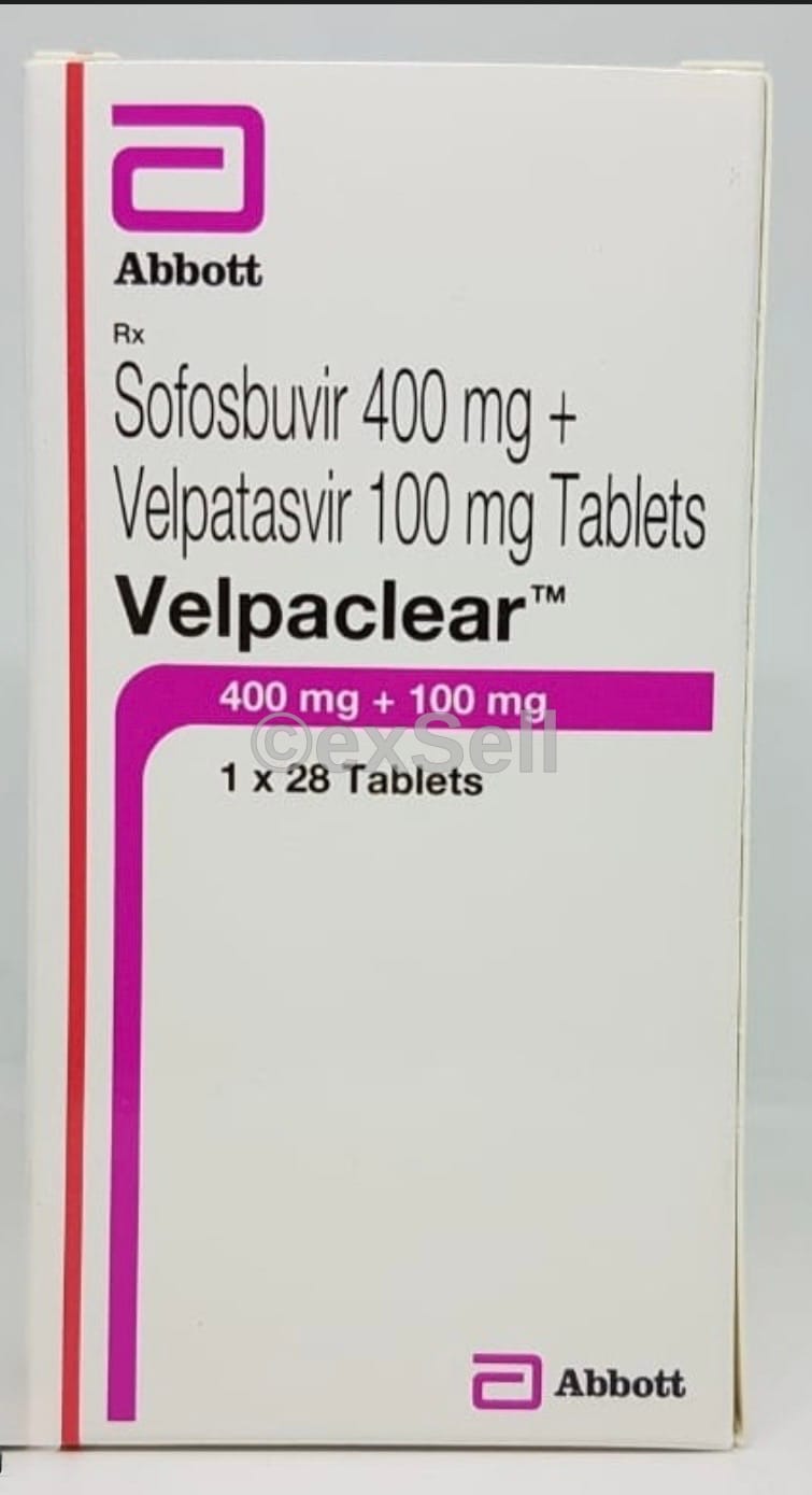 Velpaclear Tablet 400mg+ 100 mg Tablets – Sofosbuvir (400mg) + Velpatasvir (100mg)