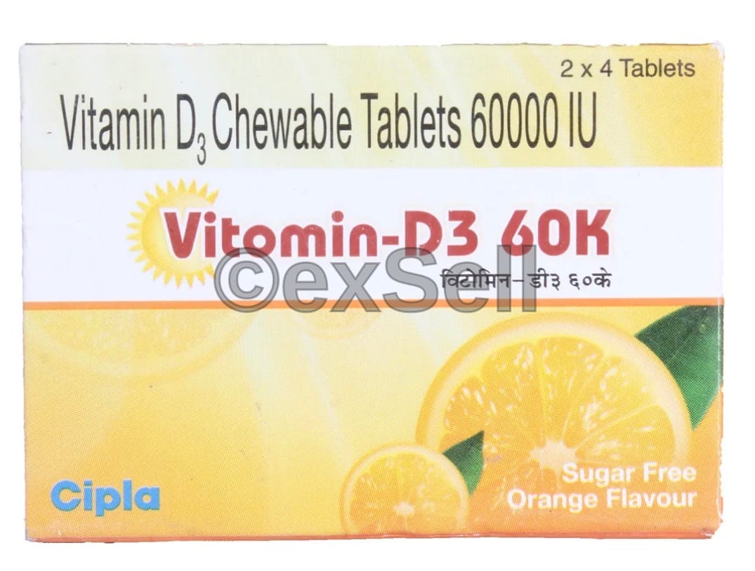 Vitomin D3 60K 60000 IU Chewable Tablets – Cholecalcifero 60000 IU