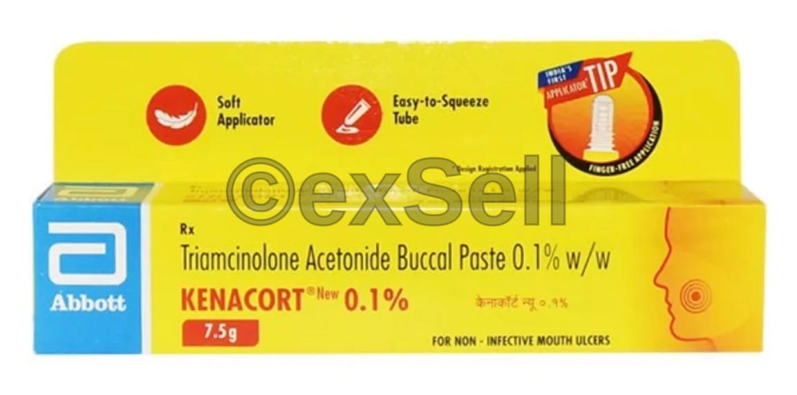 Kenacort New 0.1% Buccal Paste 0.1% Tube – Triamcinolone Acetonide (0.1%)