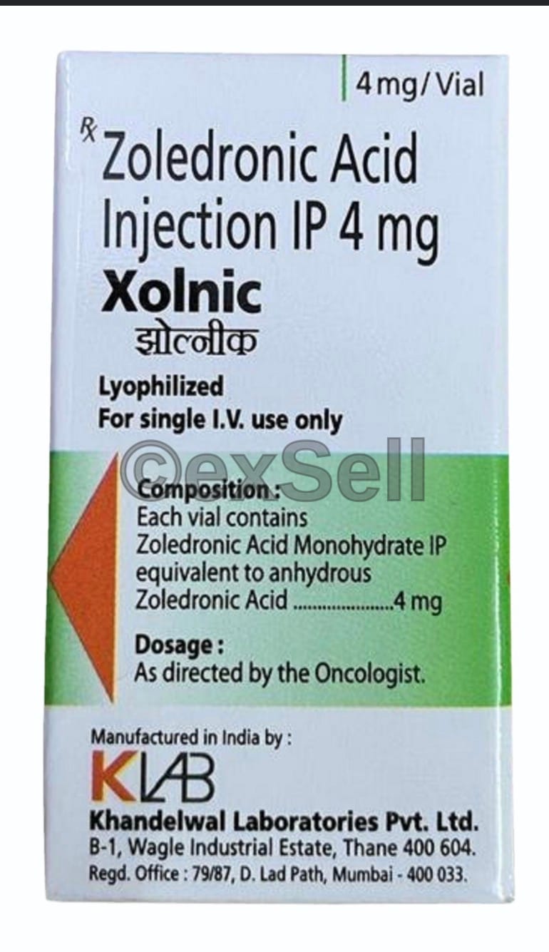 Xolnic 4mg Injection 4 mg Vial – Zoledronic Acid 4mg
