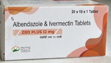ZBD PLUS 12 400 mg+12 mg Tablet – Ivermectin ( 12 mg)+ Albendazole (400 mg)