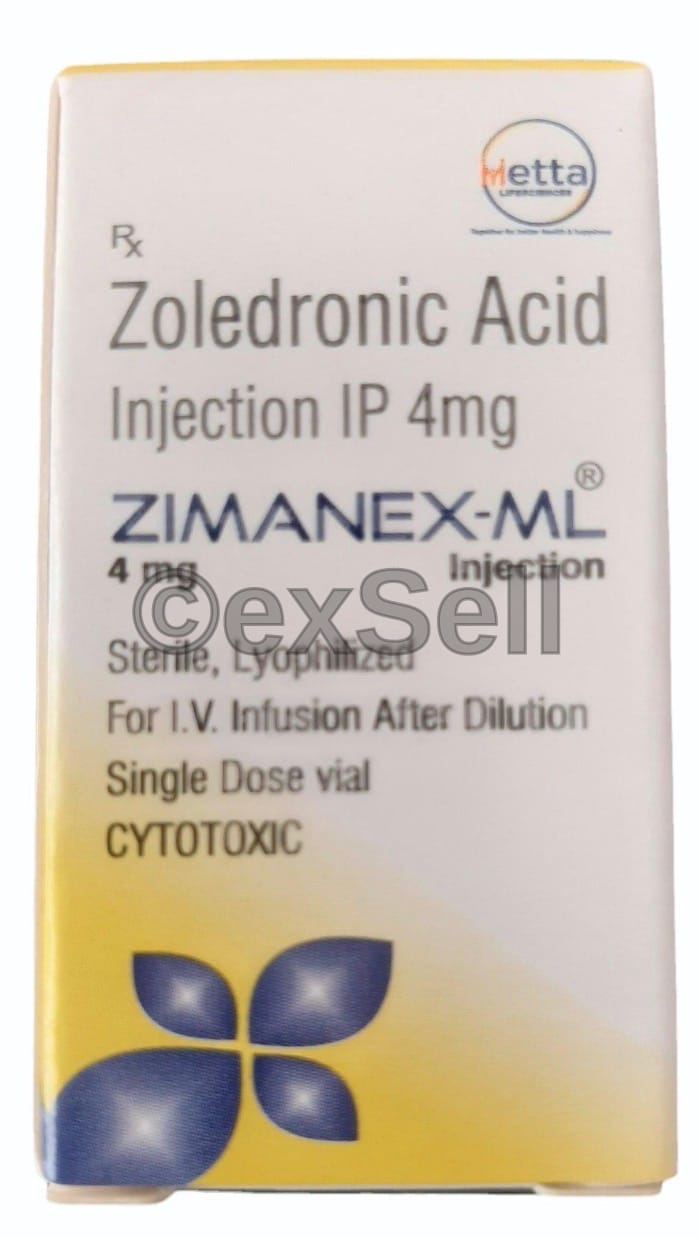 Zimanex ML 4mg Injection 4 mg Vial – Zoledronic acid (4mg)