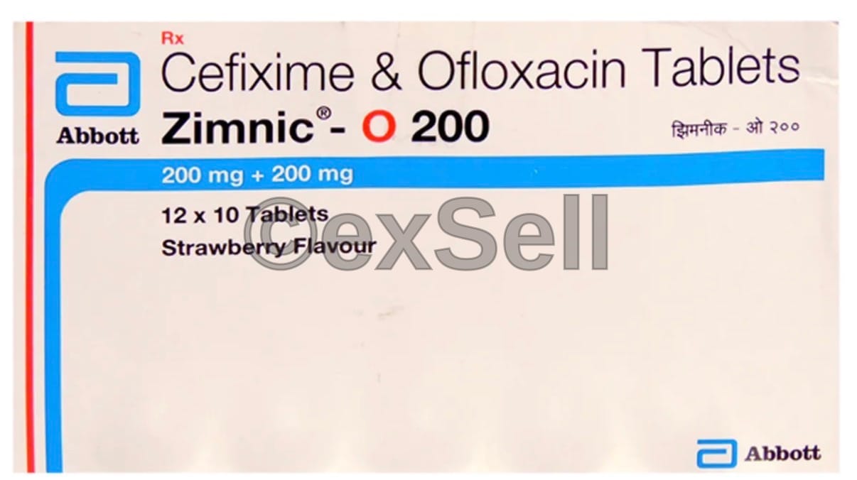 Zimnic-O 200 Tablet 200 mg + 200 mg Tablet – Cefixime (200mg) + Ofloxacin (200mg)